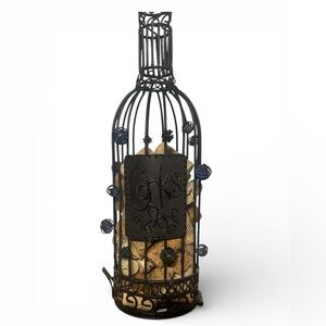 Brown Metal Wine Cork Holder